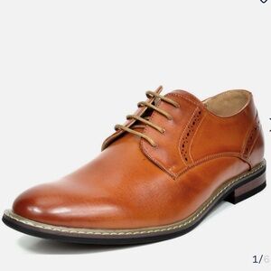 Bruno Marc Men's Wide Fit‎ Dress Oxford Shoes Brown 10W New With Tags